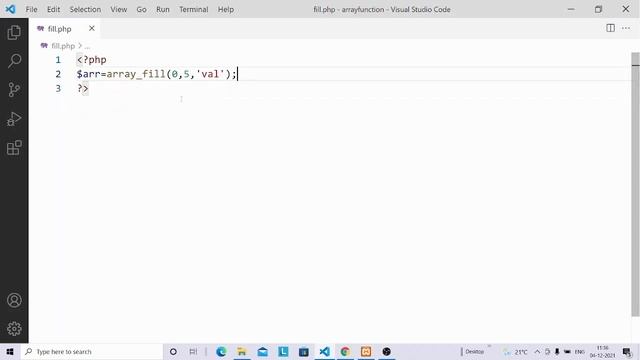 array fill and array fill keys function website development with php смотреть онлайн