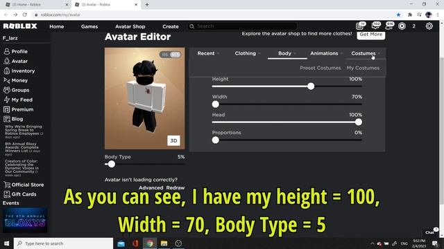 How to make your blocky avatar skinny (Tutorial) смотреть онлайн
