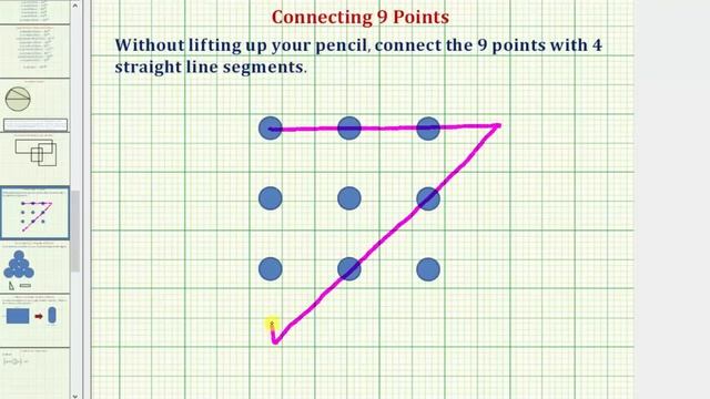 Connect 9 Points With 4 Line Segments Without Lifting Up Your Pencil смотреть онлайн