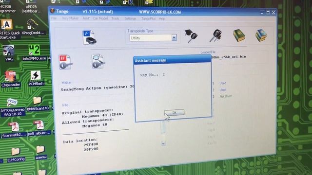 TANGO KEY Programmer Ssang Yong key смотреть онлайн