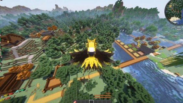 Testing Distant Horizons Minecraft Mod With 64 Render Distance On Cobblemon Server 1.20.1 Fabric