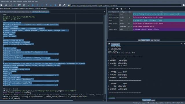 Data frame in Pandas. Save data frame to Excel. Read data from Excel смотреть онлайн