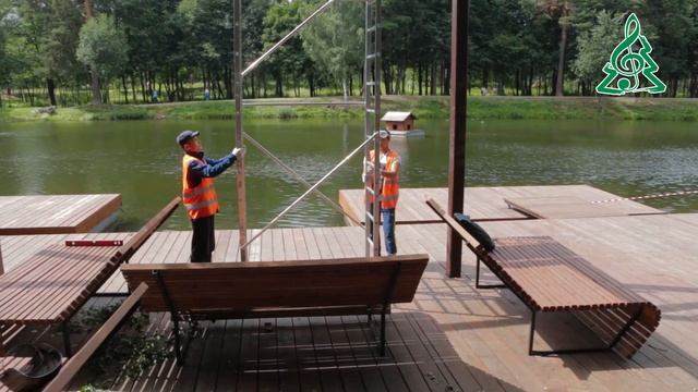 Установка навеса в ПКиО 