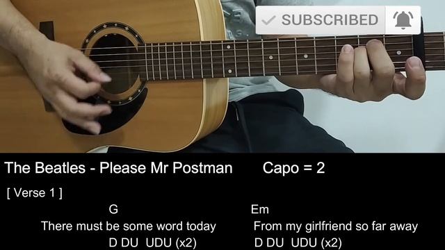 Please Mr. Postman - The Beatles - Guitar Tutorial смотреть онлайн