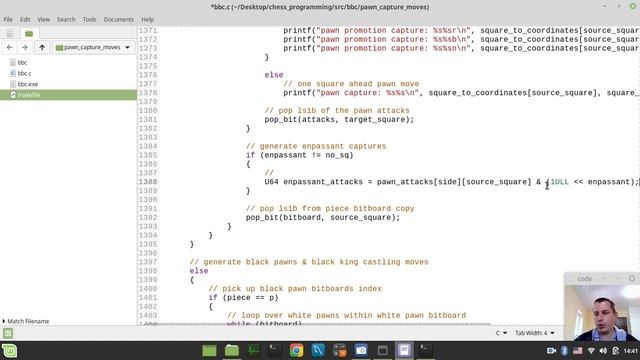 Bitboard CHESS ENGINE in C: generating PAWN CAPTURE moves смотреть онлайн