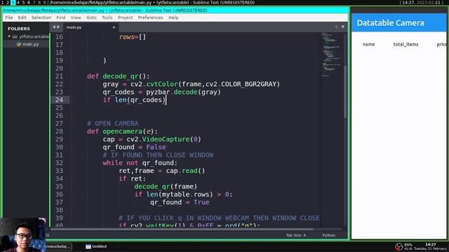 Flet Tutorial - Scan QrCode Camera to DataTable смотреть онлайн