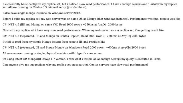 DevOps & SysAdmins: MongoDB ReplicaSet slow read performance смотреть онлайн