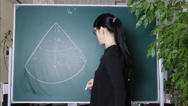 Найти объем вписанного конуса. смотреть онлайн