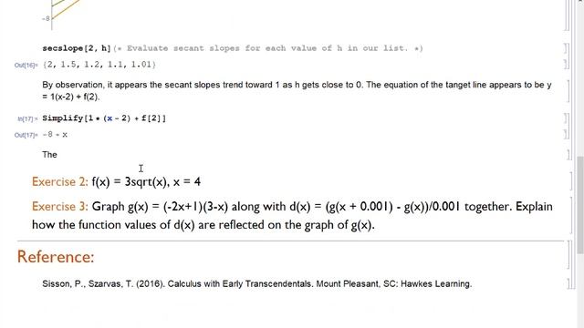 2.1.1 Plotting Secant Lines and Estimating Tangent Lines in Mathematica смотреть онлайн