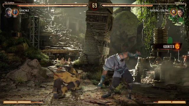 Mortal Kombat 1 (MK1) TG-Golem - Smoke VS Shang Tsung (Frost Kameo) Grand Master - Online Ranked смотреть онлайн