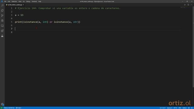 Python - Ejercicio 144: Comprobar si una Variable es Entero o Cadena de Caracteres смотреть онлайн