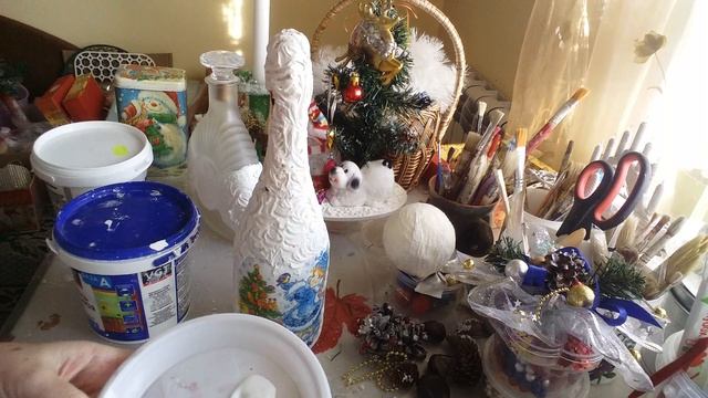 Украшения шампанского к Новому Году./своими руками/ смотреть онлайн