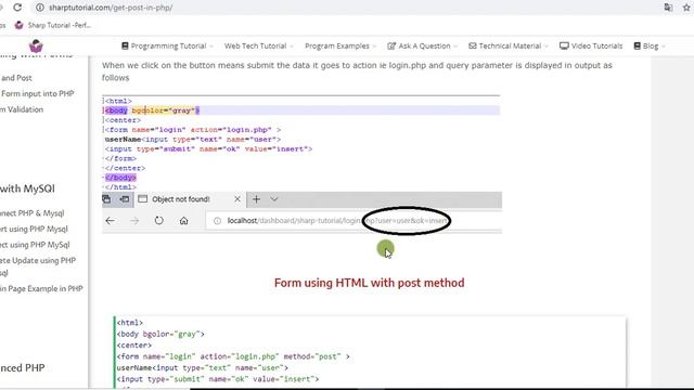 GET POST METHOD (get vs post ): sharp tutorial [chapter 12] смотреть онлайн