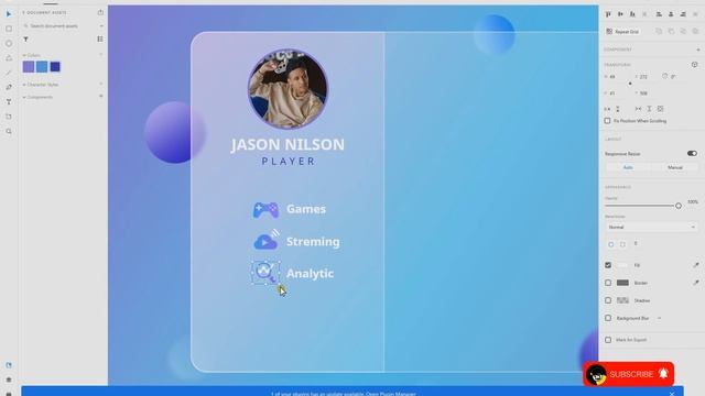 How to Design Dashboard Glass using Adobe XD смотреть онлайн