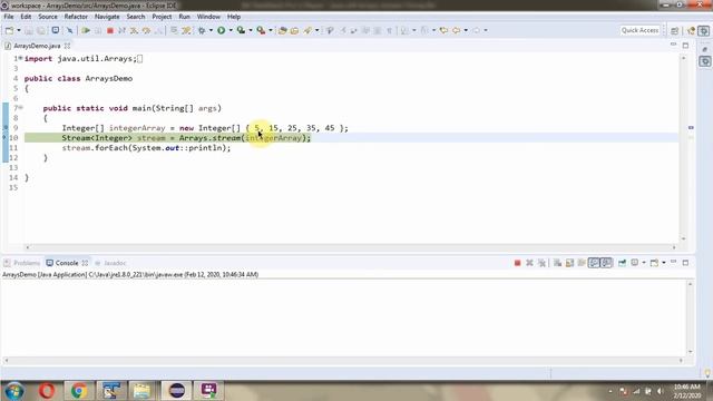 How to use stream(T[] array) method of Java.util.Arrays Class? смотреть онлайн