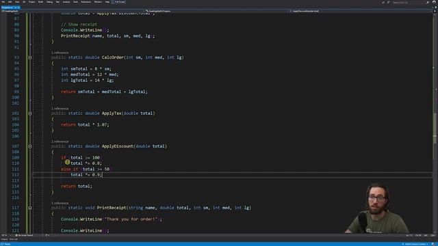 Intro To Programming 08 : Pizza Order Exercise смотреть онлайн