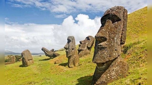 The Easter Island statues