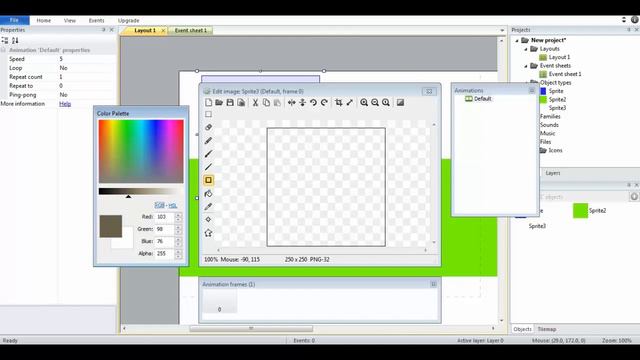 Как работать в Construct 2 - 2 часть - основы смотреть онлайн