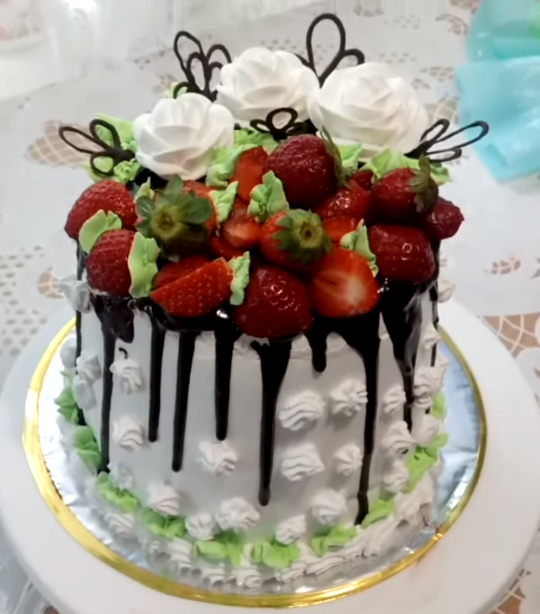 ФРУКТОВО-ЯГОДНЫЙ ТОРТ. СБОРКА.