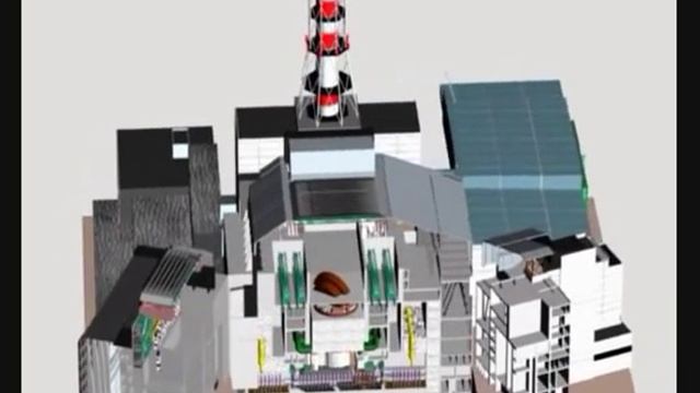 Авария реактора на Чернобыльской АЭС 3Д анимация
