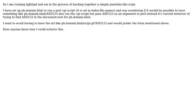 Lighttpd passing url as argument to perl cgi script instead of trying to find file смотреть онлайн