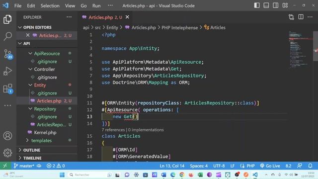 Cours N°13 Créer une API REST avec Symfony et Api platform смотреть онлайн