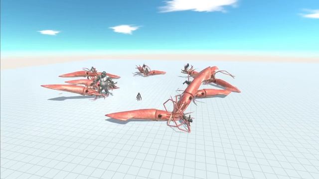 Circle Attack!!! 12 Squid VS Every Factions -- Animal Revolt Battle Simulator смотреть онлайн