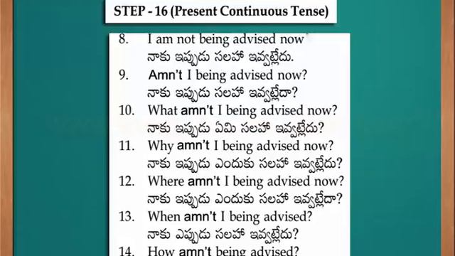 Passive Voice Step 16 Present Continuous Tense - Spoken English through Telugu смотреть онлайн