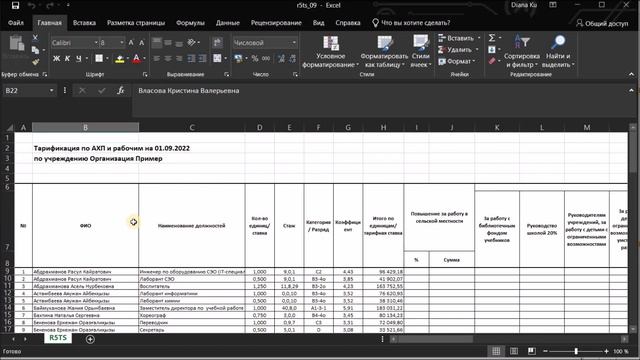 Тарификация по АХП и рабочим по учреждению смотреть онлайн