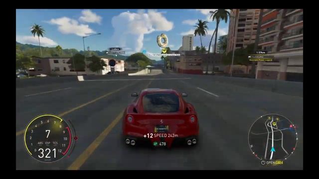 THE CREW MOTORFEST driving a Ferrari F12berlinetta on motorway using steering wheel смотреть онлайн