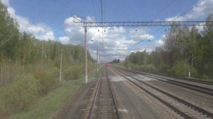 Транссибирская магистраль. Линия Тюмень — Екатеринбург из окна последнего вагона скорого поезда