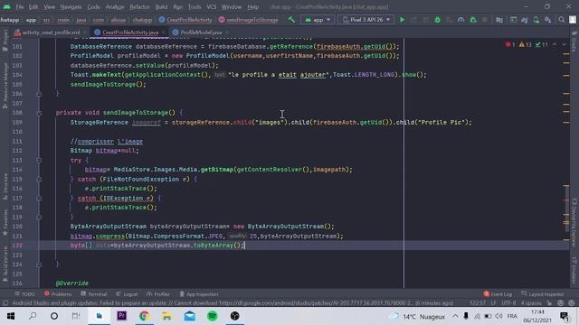 Chat app créer le profile d'utilisateur avec firebase Android studio java part 8| Davis смотреть онлайн