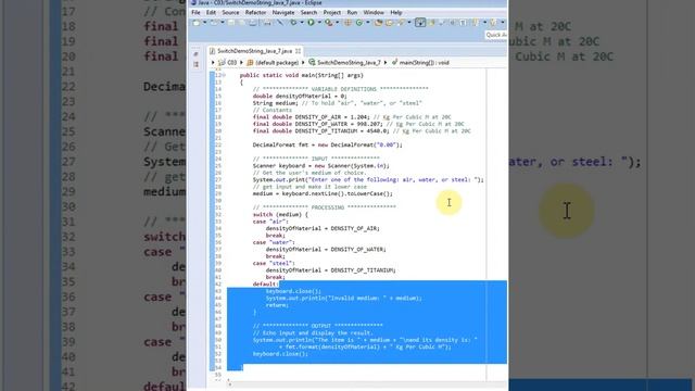 Java 7 Switch Statement with Strings смотреть онлайн