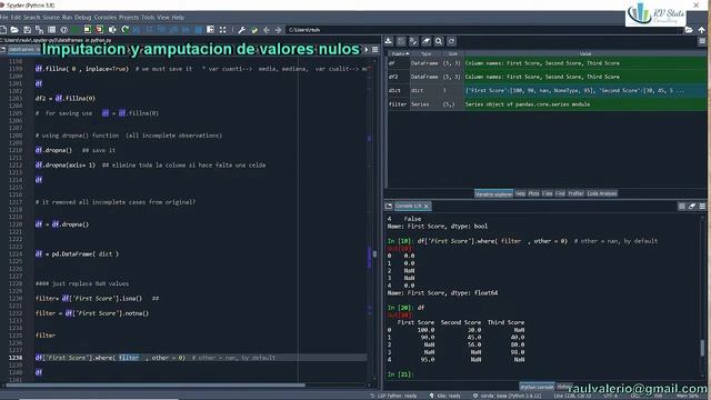 Aprende a Imputar y amputar valores nulos y faltantes con Pandas | 1.7.8 Curso Analisis Datos Pytho смотреть онлайн