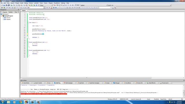 C Programming Tutorial - 58 - Pass by Reference vs Pass by Value смотреть онлайн