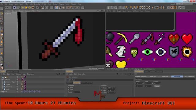 Cinema 4D - Minecraft - GUI Timelapse - Download Below смотреть онлайн