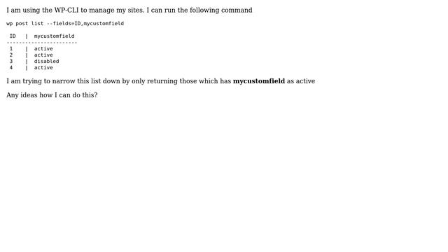 Wordpress: WP-CLI - Return posts with matching meta key смотреть онлайн