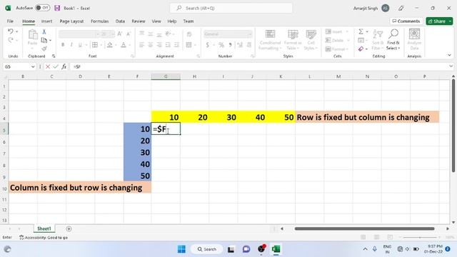 MS-Excel - Lab-50 - How To Multiply Row With Column Cell Value ($Column$Row) смотреть онлайн