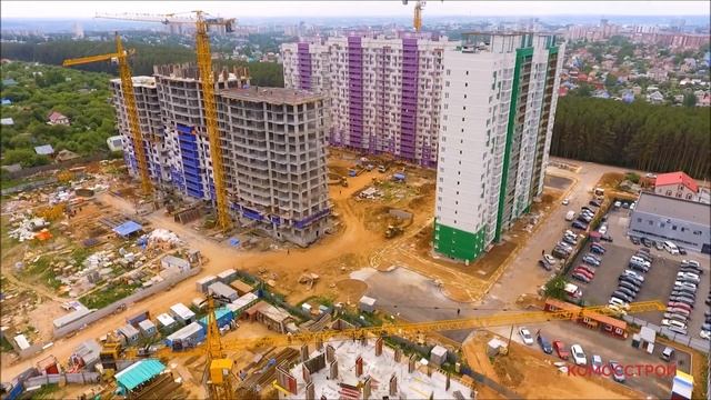 Жилой комплекс Ежевика, видео с квадрокоптера смотреть онлайн