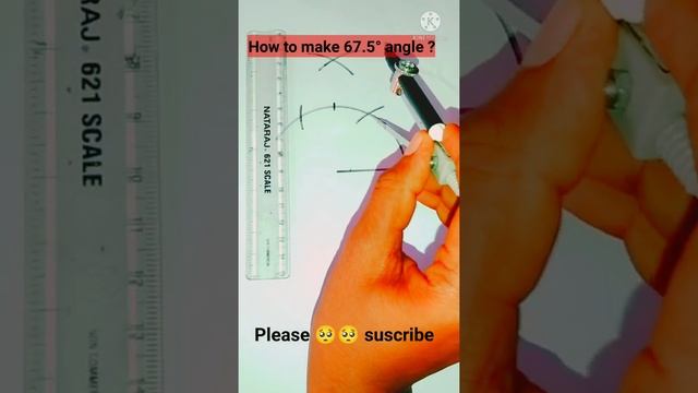 67.5° angle with compass , scale Math study_Mathematics Students смотреть онлайн