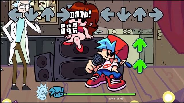 Потрясающе! Рик из "Рика и Морти" в игре Friday Night Funkin' смотреть онлайн