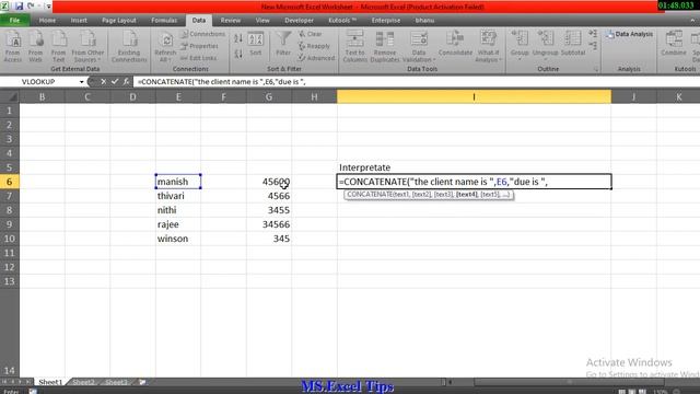 Combine two cells and interpretation using concatenate excel смотреть онлайн