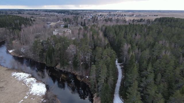 Ленинградская область, поселок Выра ранней весной . смотреть онлайн