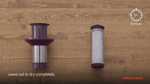 How to clean the filter of Power Stick Vacuum Cleaner | GRUNDIG