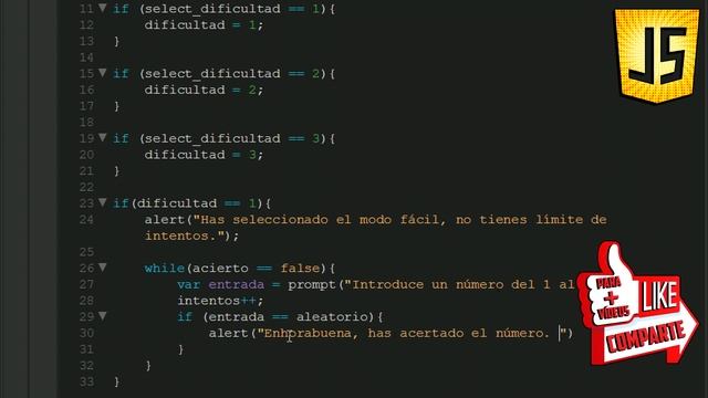 Juego de números ALEATORIOS con MATH RANDOM - Capítulo 26 - Curso JavaScript desde cero смотреть онлайн