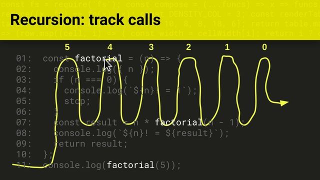 ? Рекурсия (recursion), выход из нее и стек вызовов (call stack) - основы JavaScript для начинающих смотреть онлайн