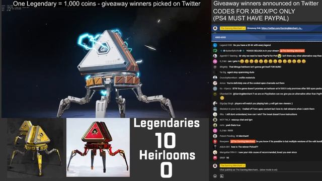 The Luckiest Apex Pack Opening I've Ever Done! - (20,000 Apex Coins Giveaway) смотреть онлайн