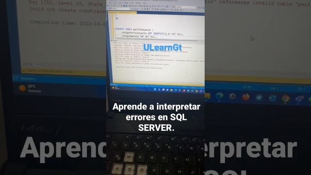 ? Aprende a interpretar los errores en SQL SERVER sólo en ULearnGt y aprovecha los cursos gratis.? смотреть онлайн