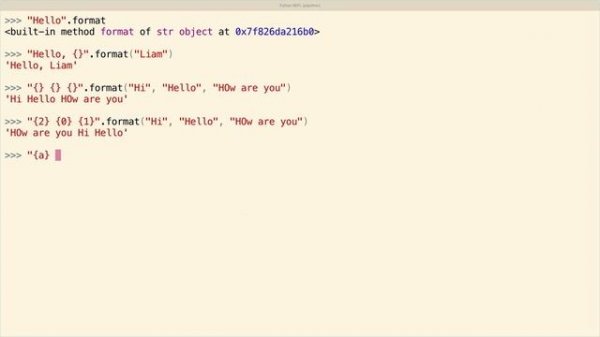 The Python String .format() Method
