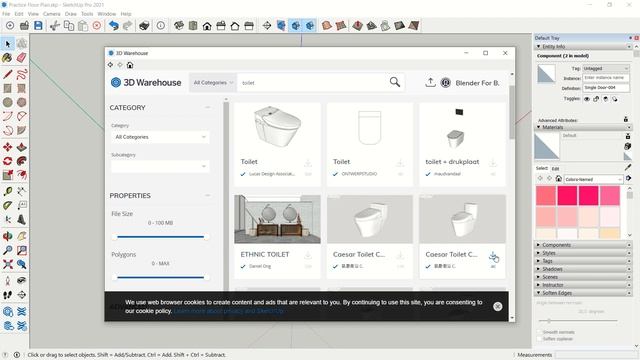 [PART 13] Sketchup 2021 Insert Furniture Essential Training For Beginner смотреть онлайн